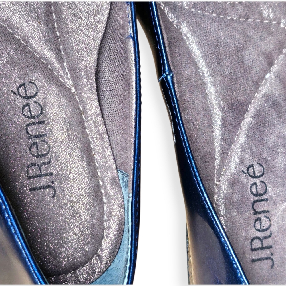 J Renee Elegant Navy Blue Women's Loafers - Picture 4 of 7